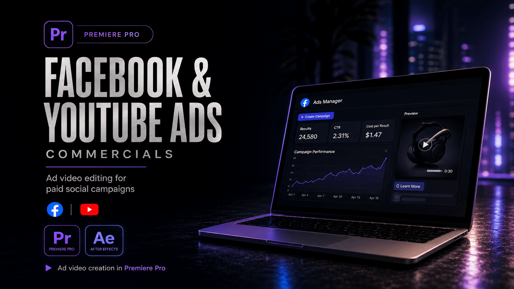 Social Ads & Commercial Editing portfolio cover
